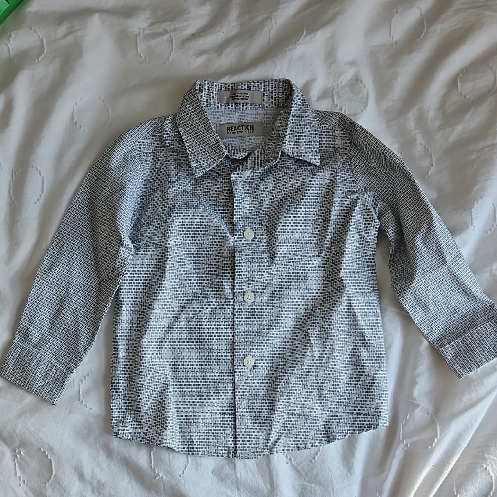 Kenneth Cole Reaction Kids Patterned Button Down Shirt